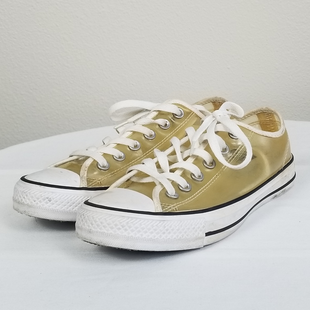 Converse 90s/Y2K Style Clear PVC Low Top Chuck Taylor Sneakers Size 8